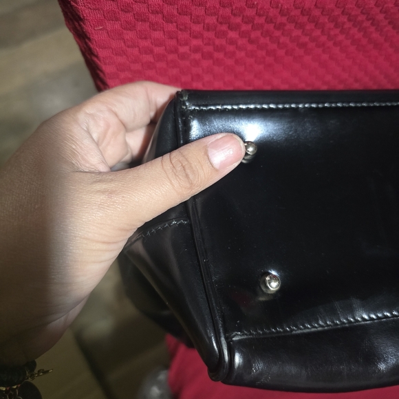 Authentic GUCCI Vintage Leather Hand Tote Bag Black - Picture 5 of 11